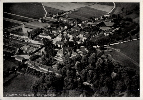 Postcard Adldorf Eichendorf in Lower Bavaria, aerial photograph