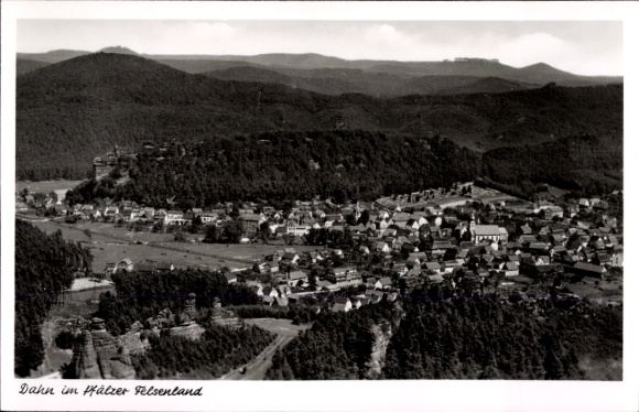 Ak Dahn in de Palts, luchtfoto
