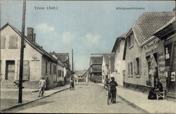 Postcard Frohse Schönebeck an der Elbe, Vrose, Königsauerstraße