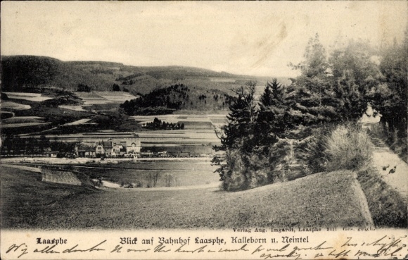 Ak Bad Laasphe in Westfalen, Blick auf Bahnhof, Kalleborn, Neintel