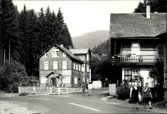 Photo Postcard Zirkel Mellenbach Glasbach in the Schwarzatal Thuringia, restaurant Zirkelstein