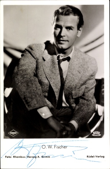 Ak Schauspieler O. W. Fischer, Portrait, Autogramm, Cuba Cabana