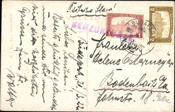 Postcard Budapest in Hungary, Eastern Railway Station, horse-drawn carriages, Anger