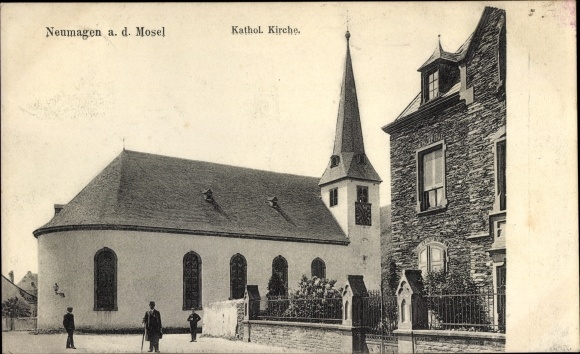 Postcard Neumagen an der Mosel, Catholic Church