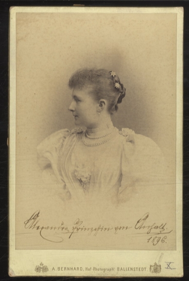 Cabinet Foto Prinzessin Alexandra v. Schwarzburg-Rudolstadt, geb. v. Anhalt