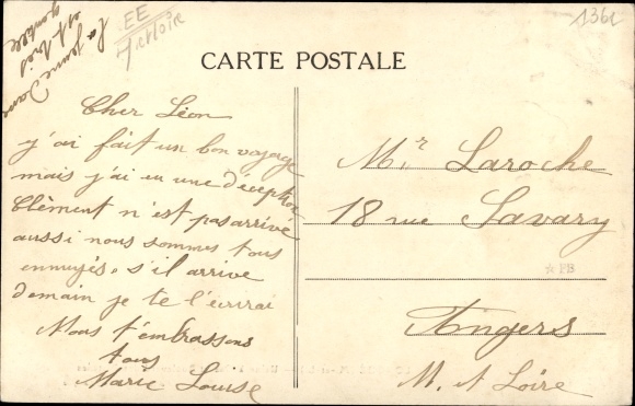 Postcard Longué Maine et Loire, Gas Factory and Boulevard des Platanes