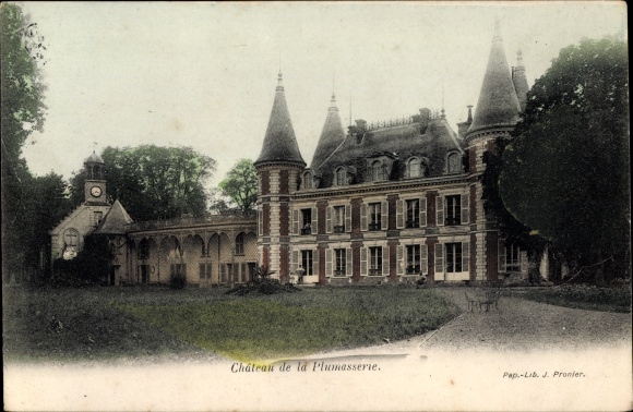 Ak Fontenay Tresigny Seine et Marne, Chateau de Plumasserie