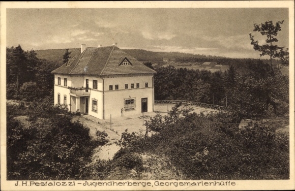 Ak Georgsmarienhütte in Niedersachsen, J.H. Pestalozzi Jugendherberge