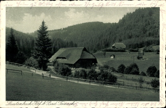 PC Bad Teinach Zavelstein in the Black Forest, Black Forest landscape, farm, forest, old motif