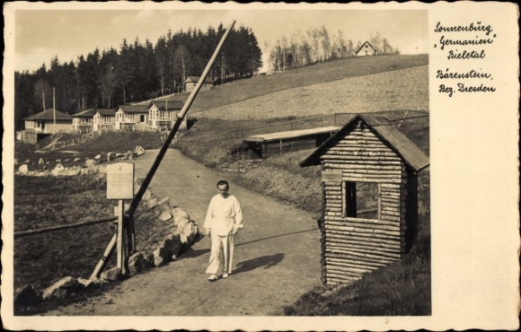 Postcard Bielatal Bärenstein Altenberg, Sonnenburg Germania, private institute for practical human knowledge
