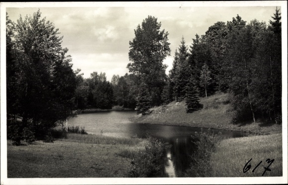 Foto Polczyn Zdrój Bad Polzin Pommern, Flusspartie