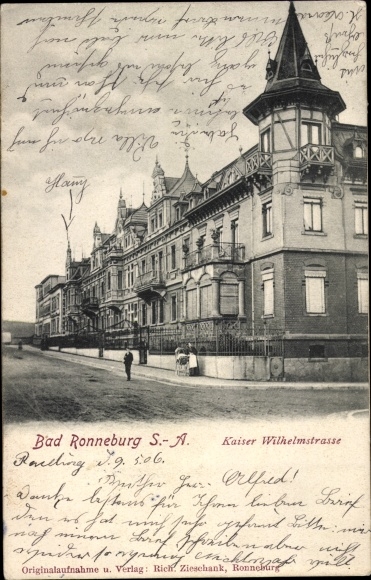 Ansichtkaart Ronneburg in Thüringen, Kaiser Wilhelmstrasse