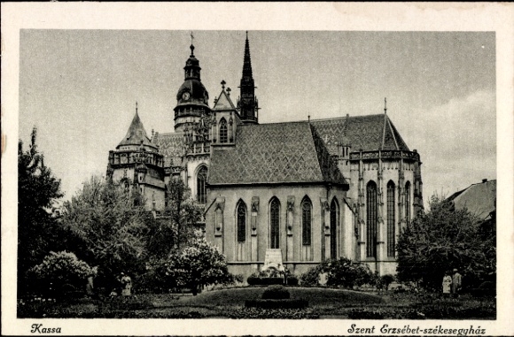 KP Košice Kassa Koschau Słowacja, Szent Grzsébet-székesegyház, architektura, ogród