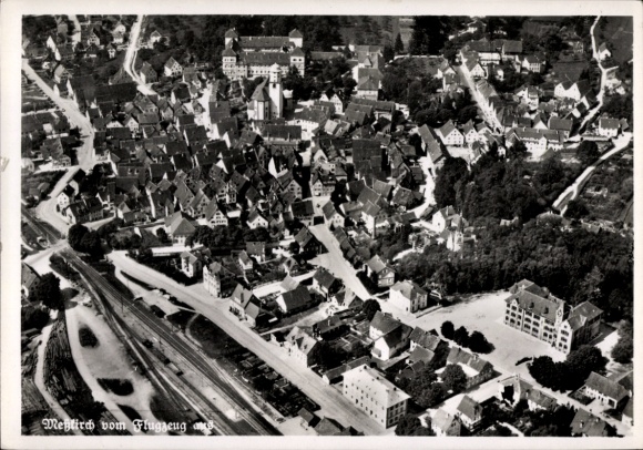 Ak Messkirch Messkirch in de Schwäbische Alb Baden, luchtfoto