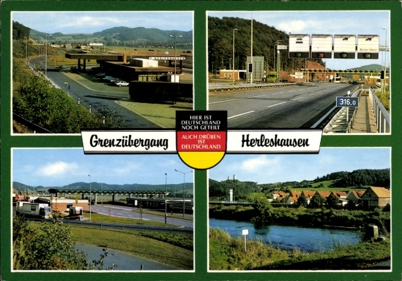 KP Herleshausen an der Werra, przejście graniczne, stacja obsługi autostrady