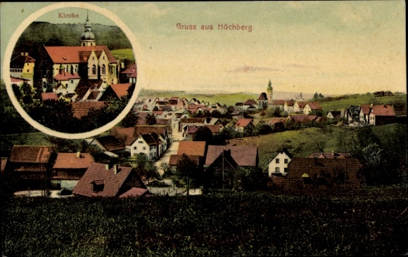 KP Höchberg w Dolnej Frankonii, kościół, widok całkowity