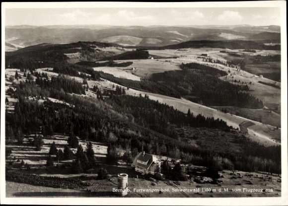 Ak Furtwangen im Schwarzwald, Brend, Brendturm, Fliegeraufnahme, Höhengasthaus z. Brendturm