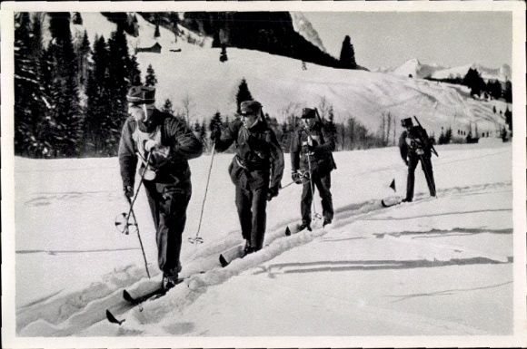Collector's picture 1936 Olympics, Swedish ski patrol, Garmisch Partenkirchen