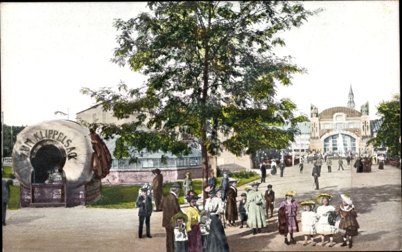 Postcard Zwickau in Saxony, Trade and Industry Exhibition 1906, Zum Klippelsack, Klöppelsack