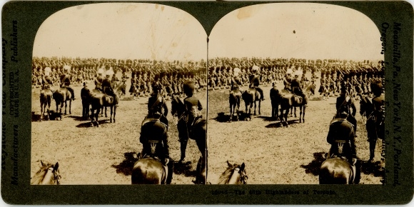 Stereo photograph The 48th Highlanders of Toronto, WW I