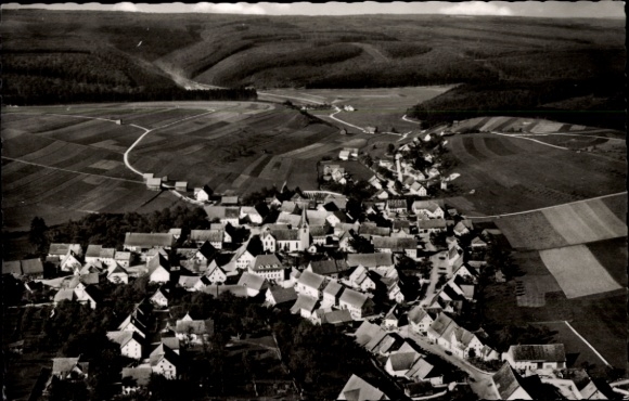 Ak Riedöschingen Blumberg am Schwarzwald, Fliegeraufnahme