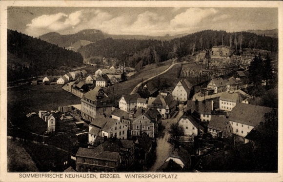 Ak Neuhausen im Erzgebirge, Sommerfrische  Erzgeb. Wintersportplatz