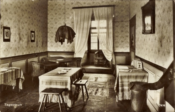 Postcard Westerburg in the Westerwaldkreis, youth castle of the BDJ, day room