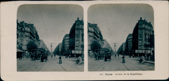 Stereo photo Paris I, Avenue de la Republique
