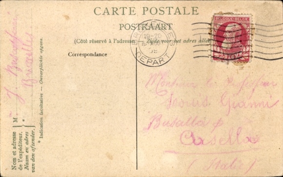 Postcard Bruxelles Brussels, L'Entree du Bois de la Cambre, tram no. 201