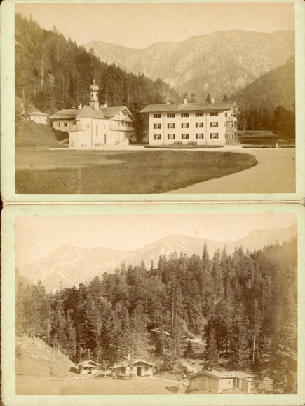 12 cabinet photos Kreuth am Tegernsee Upper Bavaria and surroundings in the cover around 1890