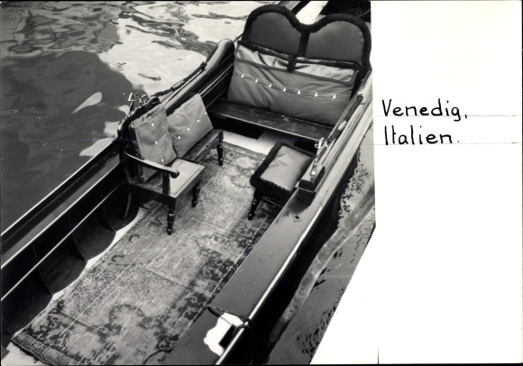 foto Venezia Venetië Veneto, gondel, tapijt, zitplaatsen