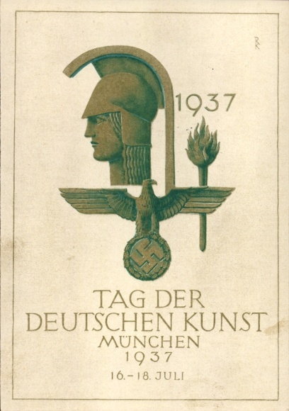 Artist Postcard Munich, Day of German Art 16-18 July 1937