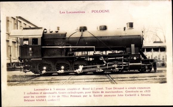 Ak Polnische Eisenbahn, Locomotives, Pologne, John Cockerill