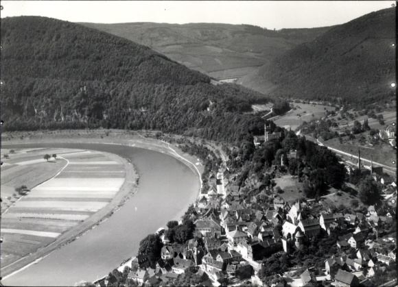 Foto Neckarsteinach in Hessen, Fliegeraufnahme