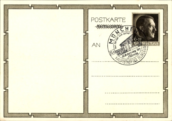 Postal stationery Postcard Führer and Reich Chancellor Adolf Hitler, well-wishers, BDM