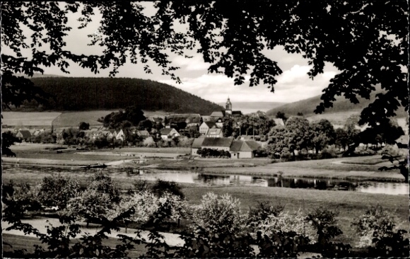 Postcard Lippoldsberg Bodenfelde an der Weser, Panorama