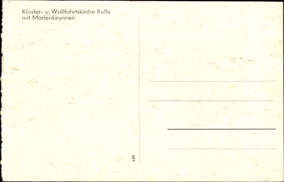 Postcard Rulle Wallenhorst Lower Saxony, monastery and pilgrimage church with Marienbrunnen