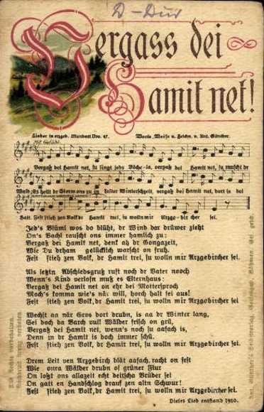 30 song cards, Anton Günther