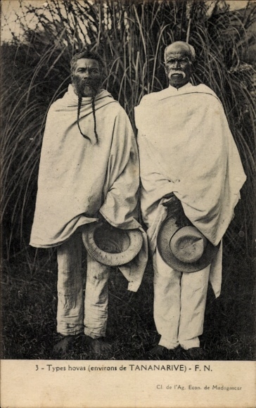 Ak Tananarive environs Madagaskar, Types hovas
