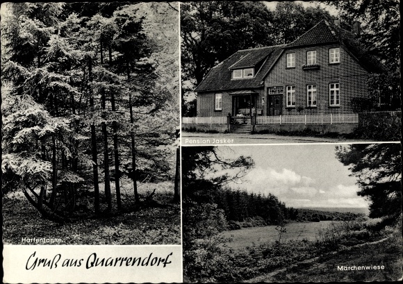 KP Quarrendorf Hanstedt Nordheide, jodła harfa, pensjonat Jasker, bajkowa łąka
