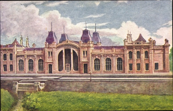 Artist Postcard Kovel Ukraine, railway station