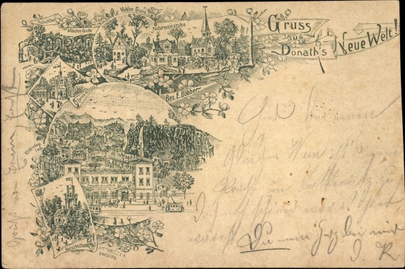 Chromo-Litho Dresden Tolkewitz, Donath&#39;s New World, natural wine room
