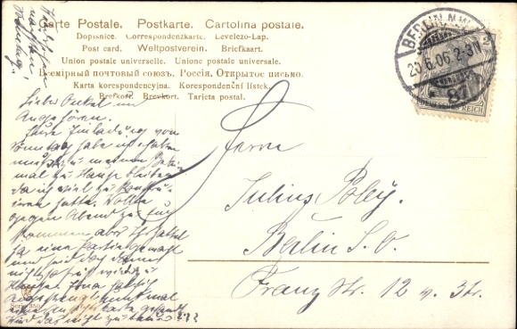 Artist Postcard Müller, M., Eagle rushes towards a mallard