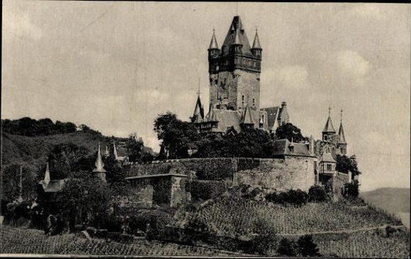 10 old PCs Cochem/Mosel and Cochem Castle in Rhineland-Palatinate, various views