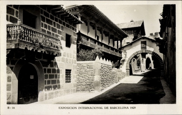 PC Barcelona Catalonia Spain, Calle de Caballeros, Exhibition 1929