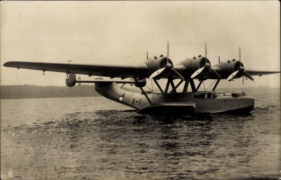 Postcard Dornier Do 24 K, X-1, Nederlandsche Marine, Dutch seaplane