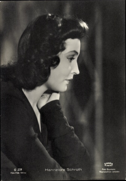 Ak actrice Hannelore Schroth, profielweergave