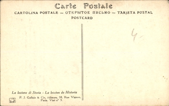 Artist Postcard Hansi, Lecon d'Histoire, Lt. von Forstner