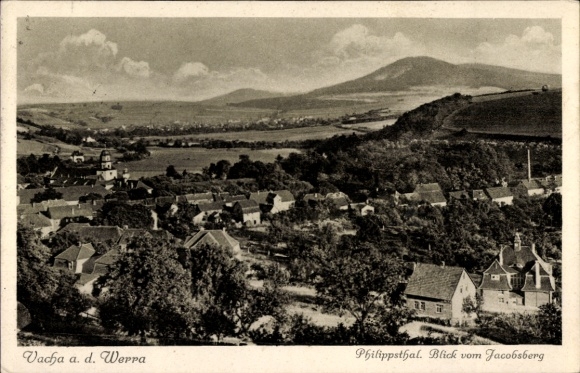 Ak Vacha in de Rhön Thüringen, Philippsthal, uitzicht vanaf. Jacobsberg
