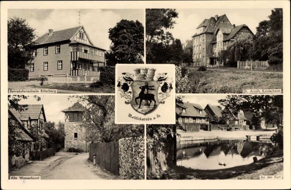 Coat of arms PC Rottleberode Südharz, company holiday home Ritterberg, old water art, Arndt&#39;s children&#39;s home